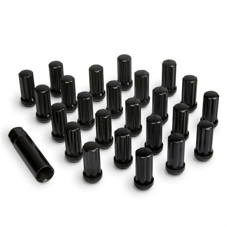 Kit de tuercas de rueda ICON Alloys negras M14x1.5 - 24 tuercas con llave - 89141524B