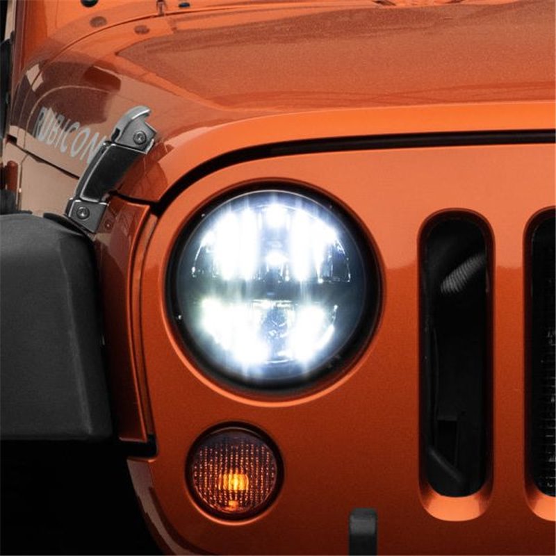 Faros LED Raxiom Axial Series carcasa negra lente transparente Jeep Wrangler TJ/JK 1997-2018 - J108039
