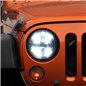 Faros LED Raxiom Axial Series carcasa negra lente transparente Jeep Wrangler TJ/JK 1997-2018 - J108039