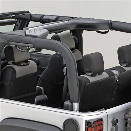 Funda de barra antivuelco Rugged Ridge poliéster negro Jeep Wrangler JK 2007-2018 - 13613.02
