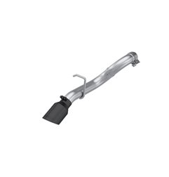 Escape axle-back MBRP 2.5" inoxidable T409 salida hacia abajo con cola negra Jeep Wrangler 3.6L 2018-2024 - S5539409BT