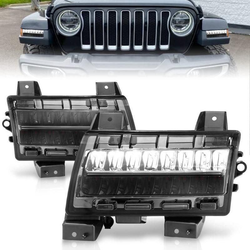 Pilotos laterales LED ANZO carcasa cromada lente ahumada con intermitente secuencial Jeep Wrangler 2018-2021 - 511085 Pilotos laterales LED ANZO carcasa cromada lente ahumada con intermitente secuencial Jeep Wrangler 2018-2021 - 511085