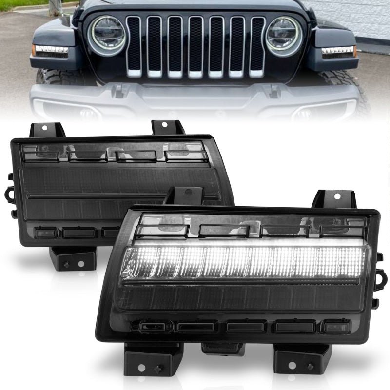 Pilotos laterales LED ANZO ahumados con intermitente secuencial Jeep Wrangler 2018-2021 / Gladiator 2020+ - 511088