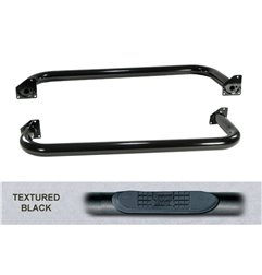 Estribos tubulares redondos 3" Rugged Ridge negros Jeep TJ 1997-2006 - 11591.04