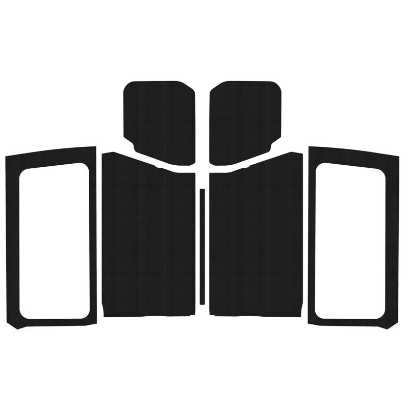 Kit de revestimiento de techo DEI Boom Mat Jeep Wrangler JL 2 puertas 2018-2023 - 7 piezas - Negro - 50280