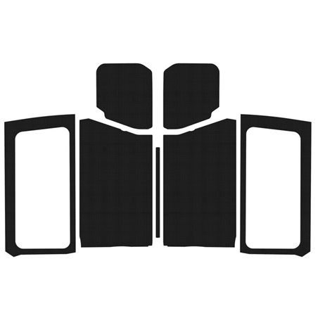 Kit de revestimiento de techo DEI Boom Mat Jeep Wrangler JL 2 puertas 2018-2023 - 7 piezas - Negro - 50280