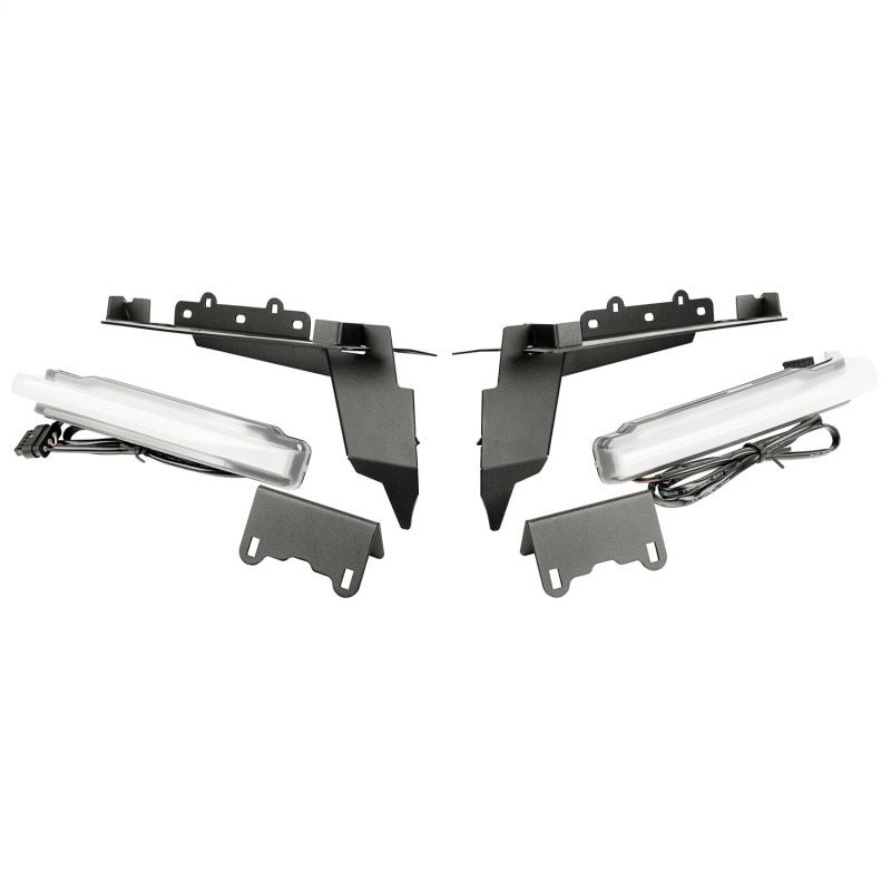 Soportes de recorte para aletines delanteros Rugged Ridge Jeep Gladiator / Wrangler JL Overland/Sahara/Sport con DRL 2020-2023 - Soportes de recorte para aletines delanteros Rugged Ridge Jeep Gladiator / Wrangler JL Overland/Sahara/Sport con DRL 2020-2023 -