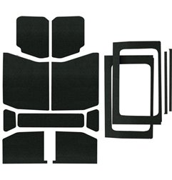 Kit de revestimiento de techo DEI Boom Mat Jeep Wrangler JL 4 puertas 2018-2023 - 13 piezas - Negro - 50178