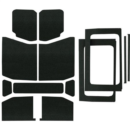 Kit de revestimiento de techo DEI Boom Mat Jeep Wrangler JL 4 puertas 2018-2023 - 13 piezas - Negro - 50178