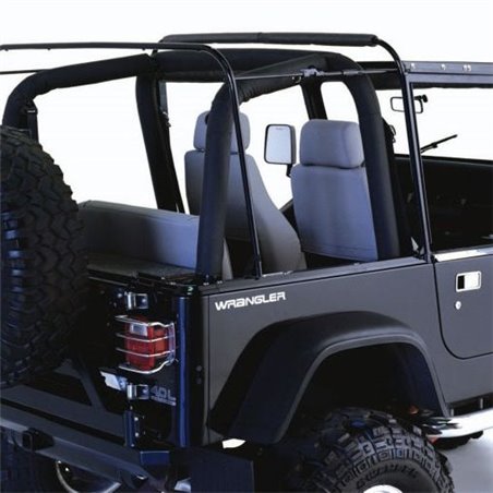Herrajes de capota blanda Rampage Jeep Wrangler YJ 1987-1995 - Negro - 69999