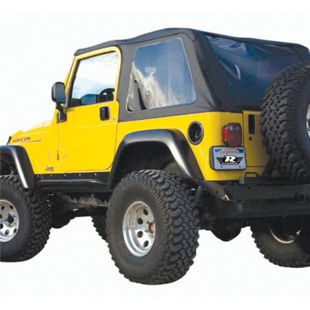 Kit de capota blanda sin armazón Rampage Jeep Wrangler TJ 1997-2006 (excepto LJ Unlimited) - Black Diamond - 109535