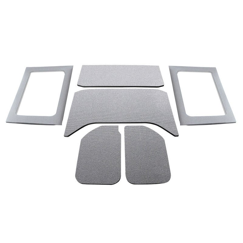 Kit de revestimiento de techo DEI Boom Mat Jeep Wrangler JK 4 puertas 2011-2018 - 6 piezas - Gris - 50291