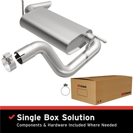 Kit de silencioso trasero de sustitución directa BRExhaust Jeep Wrangler 2.0L 2018-2025 - 108-0301
