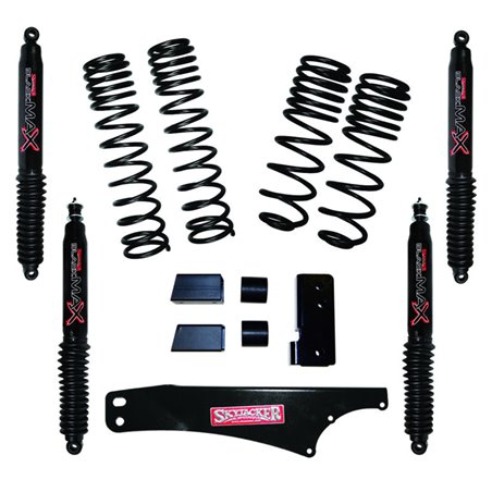 Kit de elevación largo recorrido Skyjacker 2-2.5" con amortiguadores Black Max Jeep Wrangler JK 4 puertas 4WD 2007-2018 - JK25BP