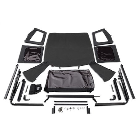 Capota blanda completa Rugged Ridge con armazón negro Jeep CJ/Wrangler YJ 1976-1995 - 13781.15