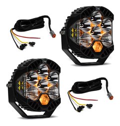 Kit de luces LED Baja Designs LP6 con Upfitter para paragolpes de acero Jeep JL/JT Rubicon - 447671UP