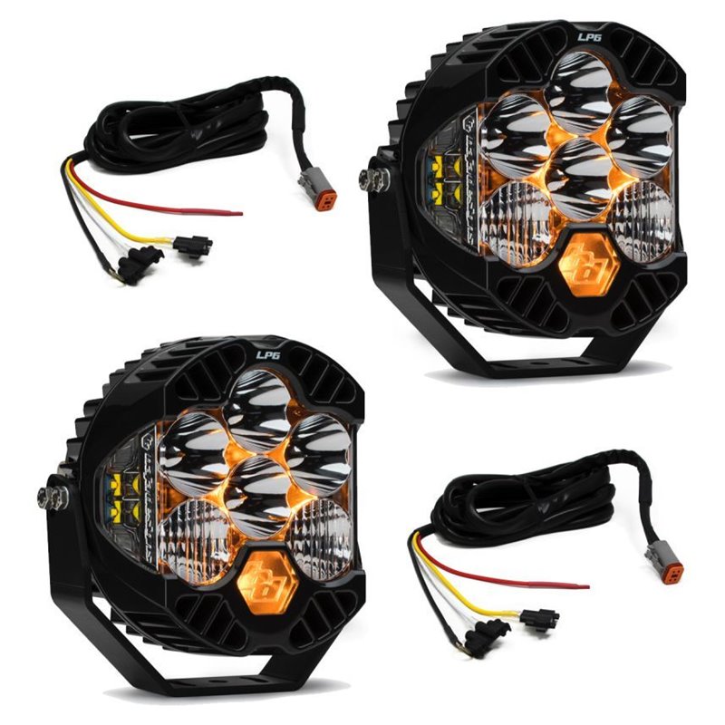 Kit de luces LED Baja Designs LP6 con Upfitter para paragolpes de acero Jeep JL/JT Rubicon - 447671UP
