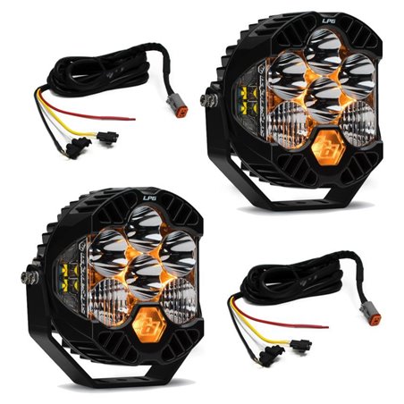 Kit de luces LED Baja Designs LP6 con Upfitter para paragolpes de acero Jeep JL/JT Rubicon - 447671UP
