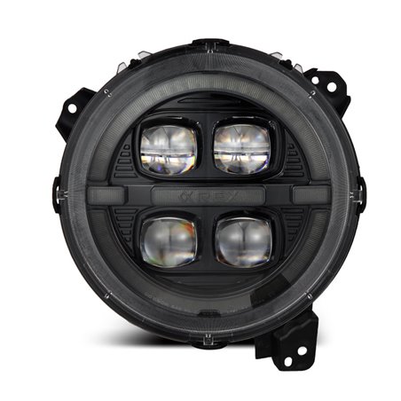 Faros LED proyector AlphaRex NOVA Jeep Wrangler JL / Gladiator JT 2018-2023 - Alpha-Black - Activ Light / intermitente secuencia
