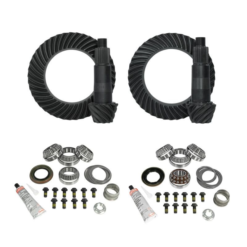 Paquete de grupos cónicos y kits de instalación Yukon Gear Dana 44 delantero y trasero relación 4.88 Jeep Rubicon JL/JT - YGK068