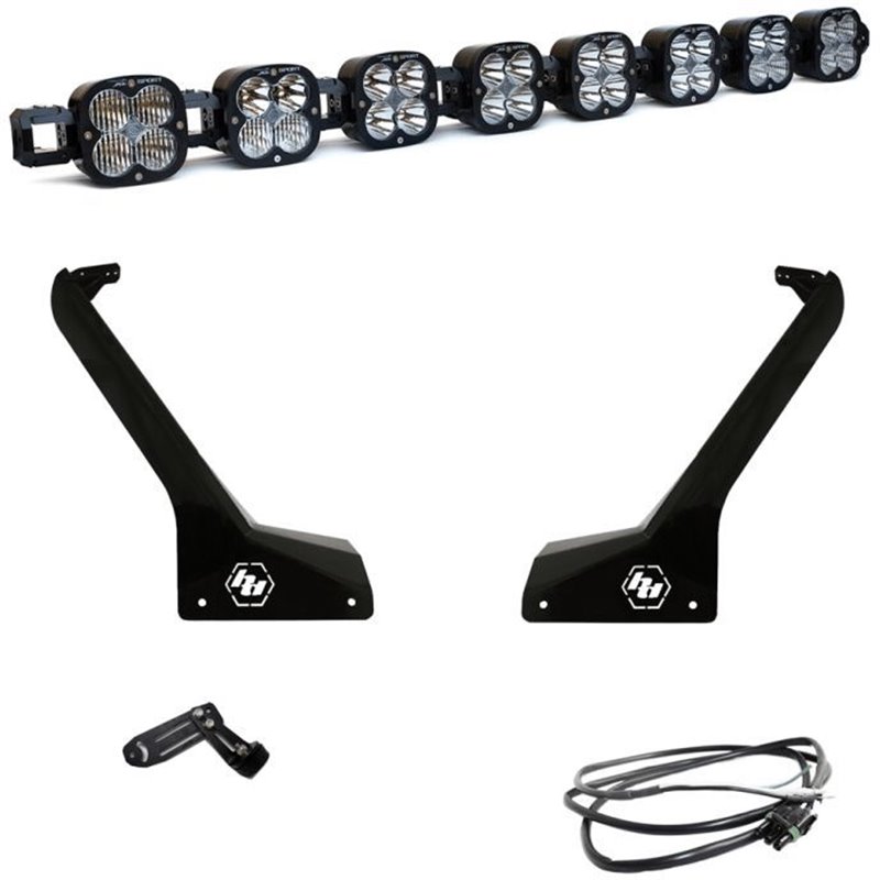 Kit de luces LED para barra de techo Baja Designs 8 XL enlazables con Upfitter Jeep Wrangler JL / Gladiator JT - 447664UP