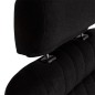 Banco baquet estilo Berlinette com encosto de cabeça em tecido preto Banco baquet estilo Berlinette com encosto de cabeça em tecido preto