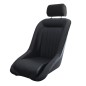 Siège baquet style Berlinette avec appui-tête simili cuir noir Siège baquet style Berlinette avec appui-tête simili cuir noir