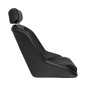 Asiento baquet estilo Berlinette con reposacabezas en polipiel negra Asiento baquet estilo Berlinette con reposacabezas en polipiel negra