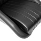 Asiento baquet estilo Berlinette con reposacabezas en polipiel negra Asiento baquet estilo Berlinette con reposacabezas en polipiel negra