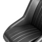 Asiento baquet estilo Berlinette con reposacabezas en polipiel negra Asiento baquet estilo Berlinette con reposacabezas en polipiel negra