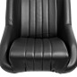 Asiento baquet estilo Berlinette con reposacabezas en polipiel negra Asiento baquet estilo Berlinette con reposacabezas en polipiel negra