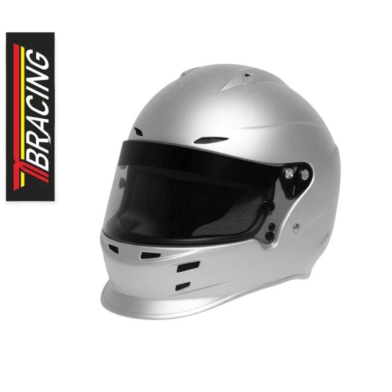 Capacete integral TB Racing GT-S FIA 8859-2015 Snell SA2020 prata Capacete integral TB Racing GT-S FIA 8859-2015 Snell SA2020 prata