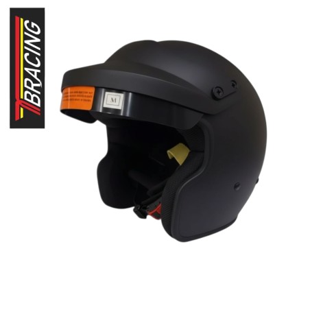 Casco jet TB Racing FIA 8859-2015 Snell SA2020 negro mate