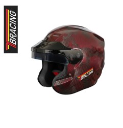 TB Racing GT Open-Face Helmet FIA 8859-2024 Snell SA2025 Red Carbon