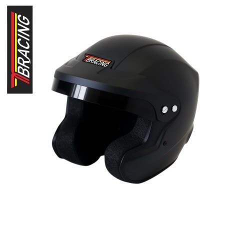 Capacete jet TB Racing GT FIA 8859-2024 Snell SA2025 preto mate