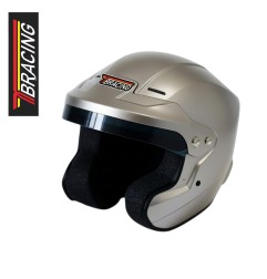 TB Racing GT Open-Face Helmet FIA 8859-2024 Snell SA2025 Silver