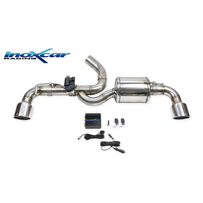 Inoxcar Valved rear silencer Ø100 X-RACE Toyota Yaris GR 1.6 (261CV) VALV.YARIS.01