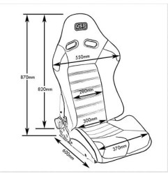 QSP Adjustable bucketseat - black