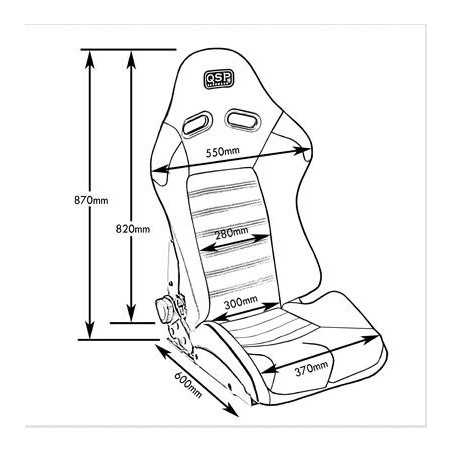 QSP Adjustable bucketseat - black