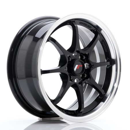 Japan Racing JR5 15x7 ET35 4x100 Gloss Black w/Machined Lip