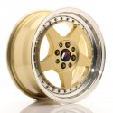 Japan Racing JR6 15x7 ET25 4x100/108 Gold w/Machined Lip