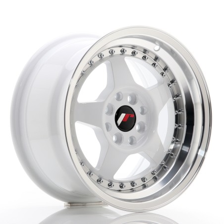 Japan Racing JR6 15x8 ET25 4x100/108 White w/Machined Lip