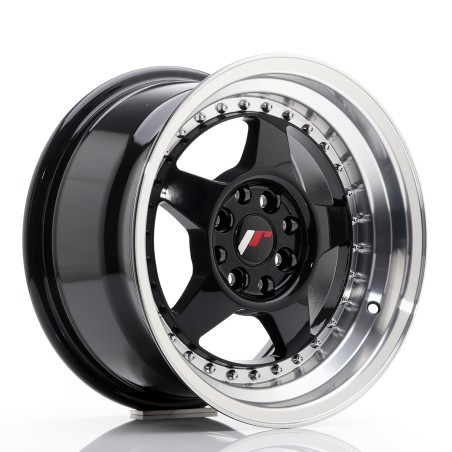 Japan Racing JR6 15x8 ET25 4x100/108 Gloss Black w/Machined