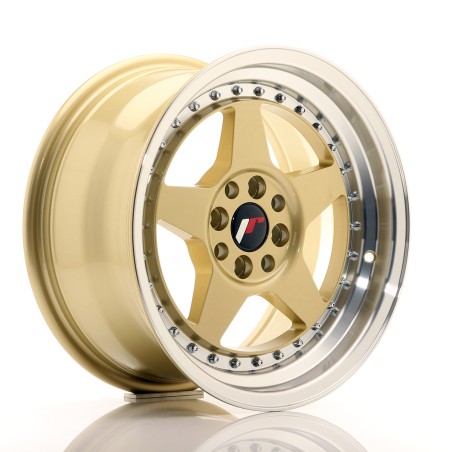 Japan Racing JR6 16x8 ET30 4x100/114 Gold w/Machined Lip