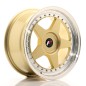 Japan Racing JR6 17x8 ET20-35 BLANK Gold w/Machined Lip