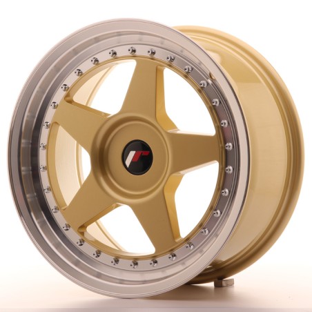 Japan Racing JR6 17x8 ET35 BLANK Gold w/Machined Lip