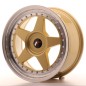 Japan Racing JR6 17x8 ET35 BLANK Gold w/Machined Lip