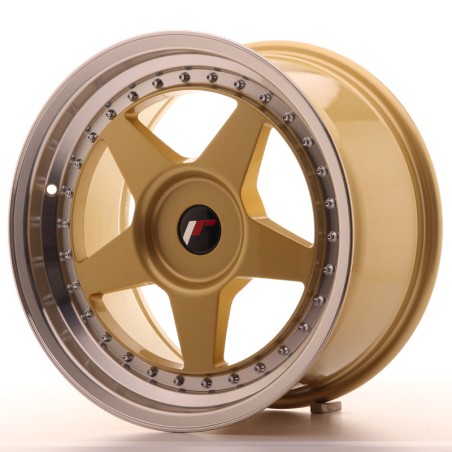 Japan Racing JR6 17x9 ET20-35 BLANK Gold w/Machined Lip