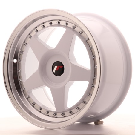 Japan Racing JR6 17x9 ET20-35 BLANK White w/Machined Lip