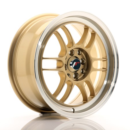 Japan Racing JR7 16x7 ET38 4x100/114 Gold w/Machined Lip